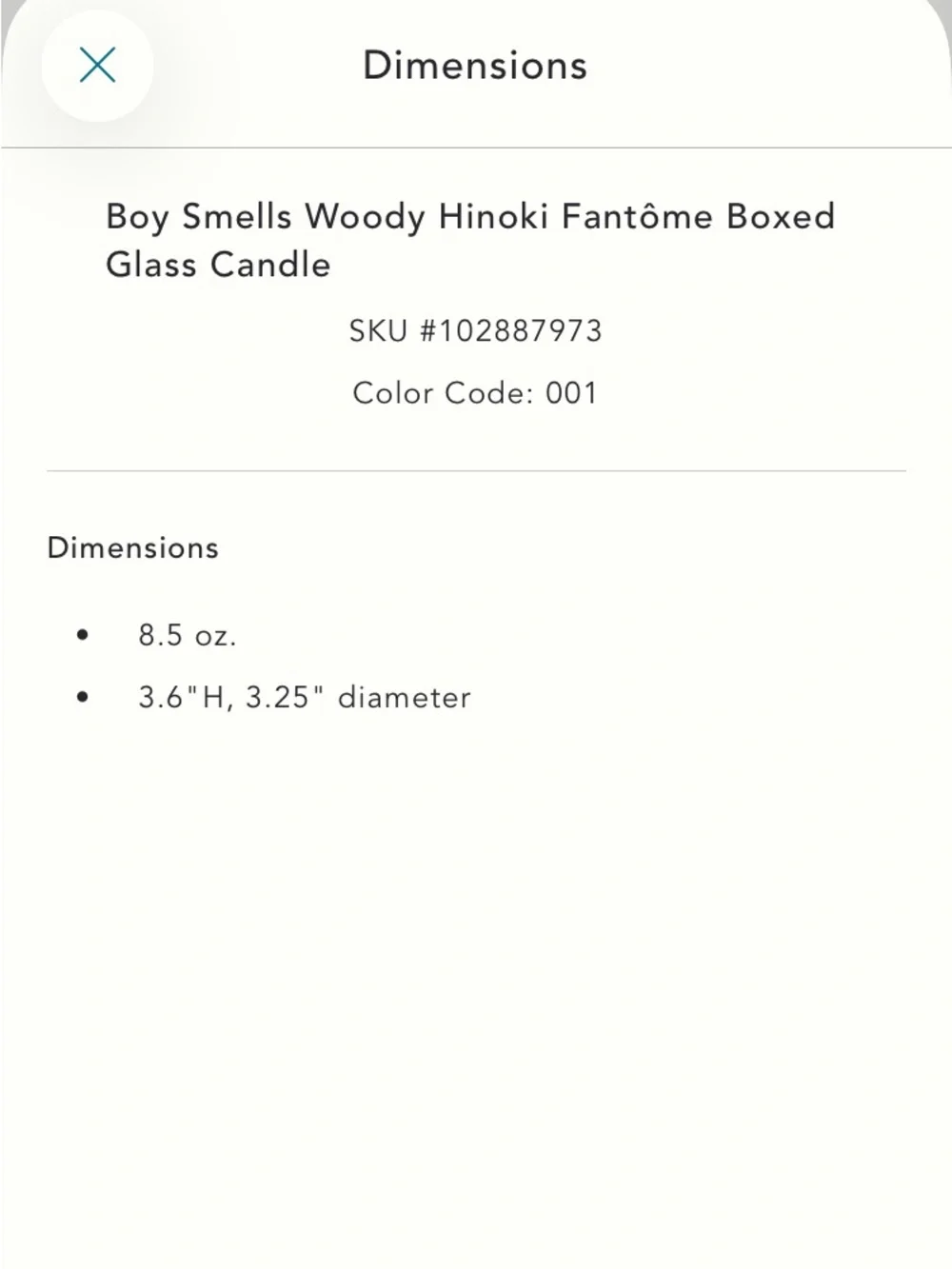 Anthropologie Boy Smells Boxed Candle NIB